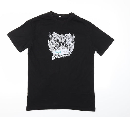 Preworn Mens Black    T-Shirt Size L