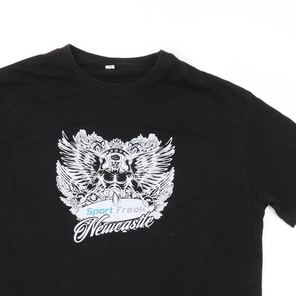 Preworn Mens Black    T-Shirt Size L