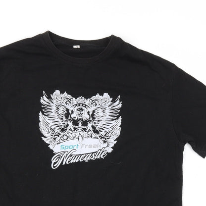 Preworn Mens Black    T-Shirt Size L