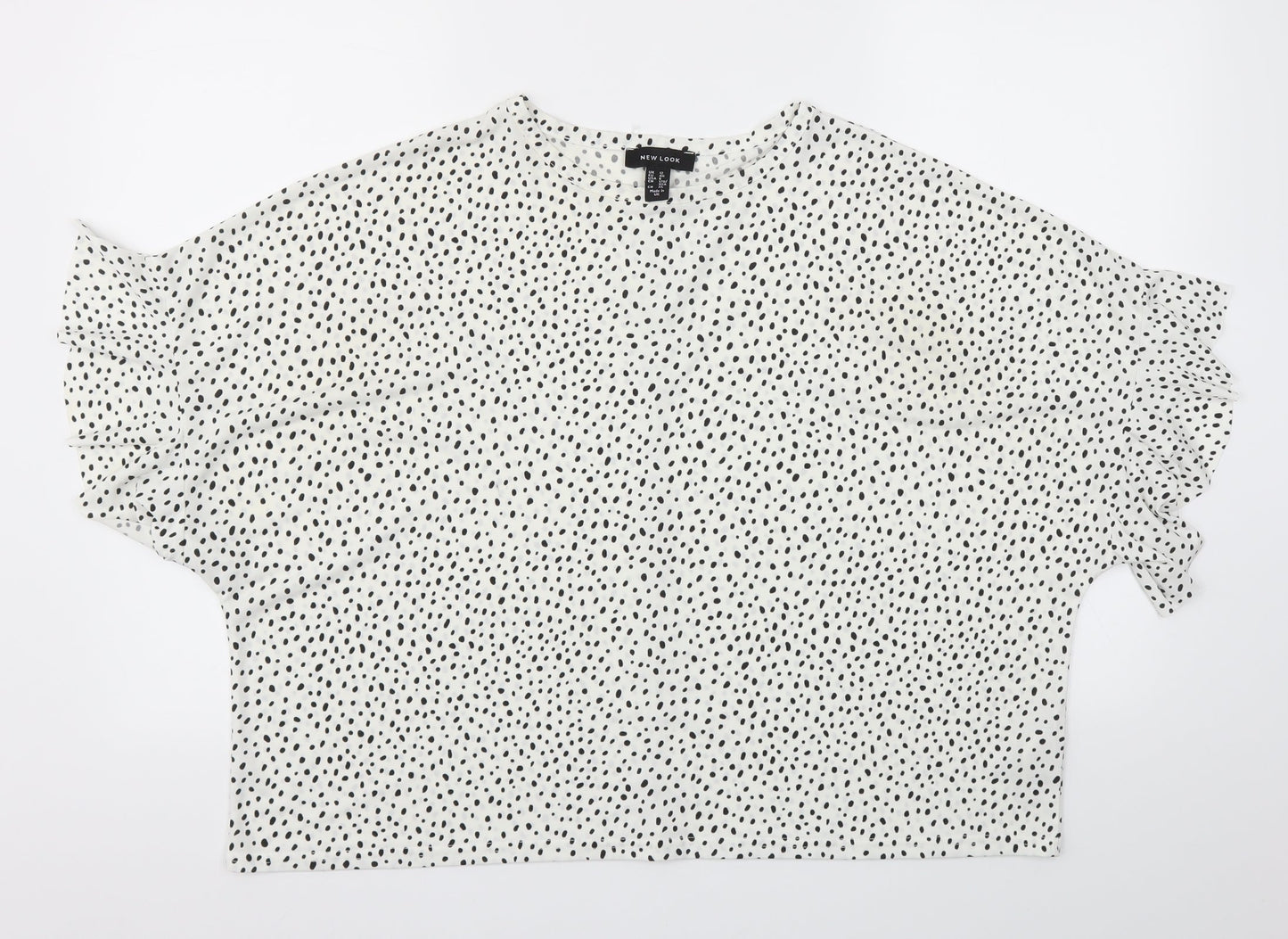 Womens UK Size 12 New Look White Basic Blouse