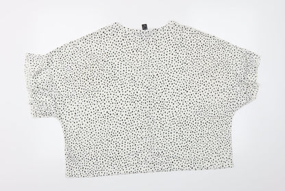 Womens UK Size 12 New Look White Basic Blouse