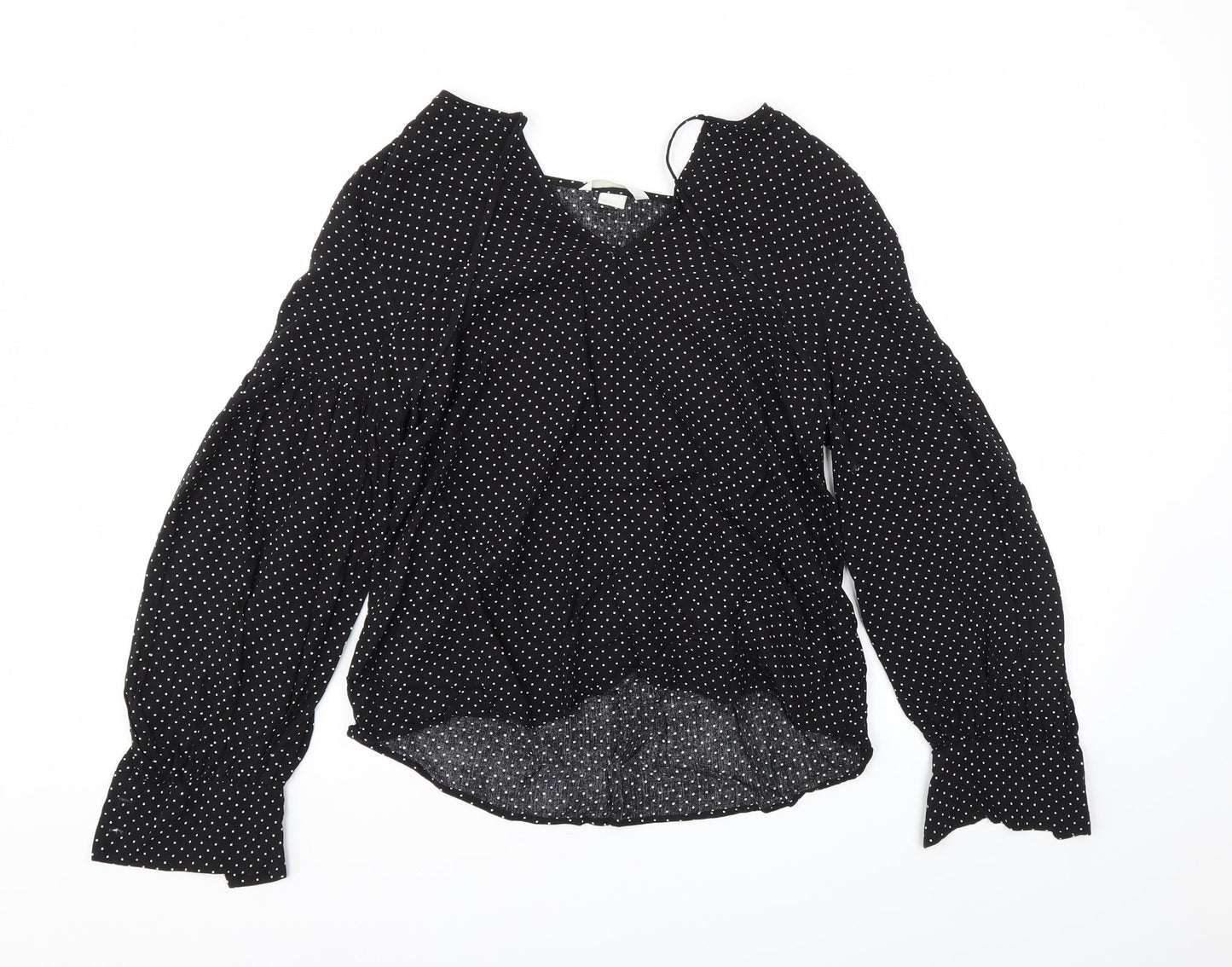 Womens UK Size 6 H&M Black Basic Blouse