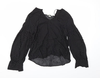 Womens UK Size 6 H&M Black Basic Blouse