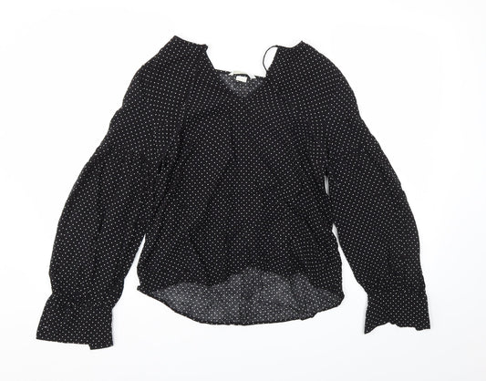 Womens UK Size 6 H&M Black Basic Blouse
