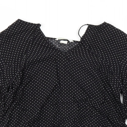 Womens UK Size 6 H&M Black Basic Blouse