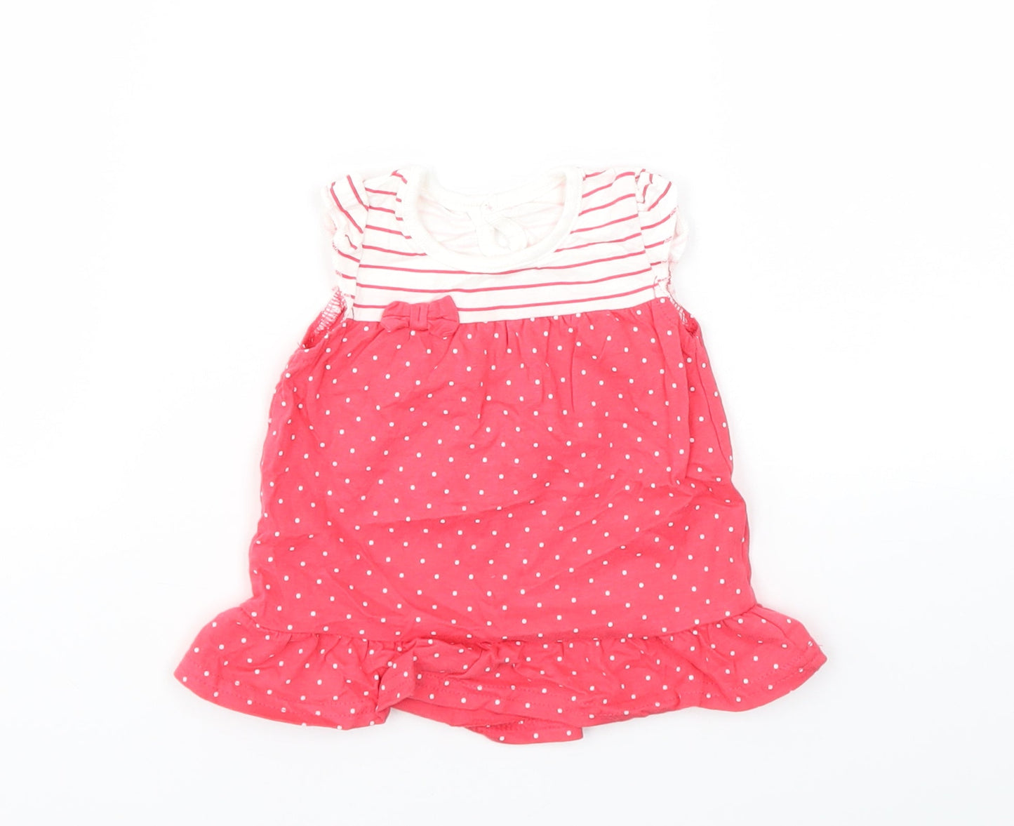 George Boys Red Striped  Fit & Flare  Size 0-3 Months