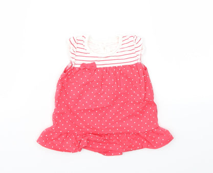 George Boys Red Striped  Fit & Flare  Size 0-3 Months