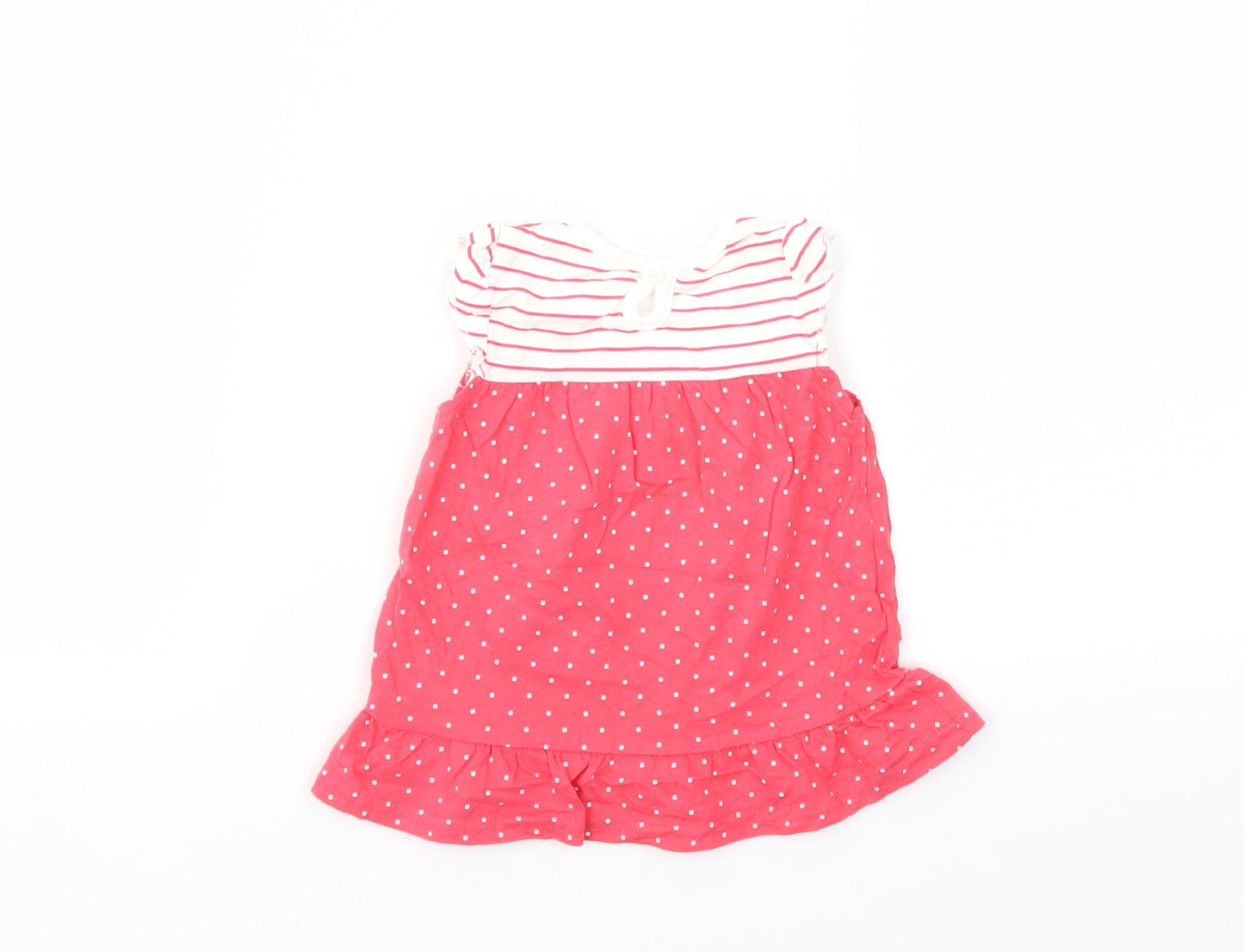 George Boys Red Striped  Fit & Flare  Size 0-3 Months