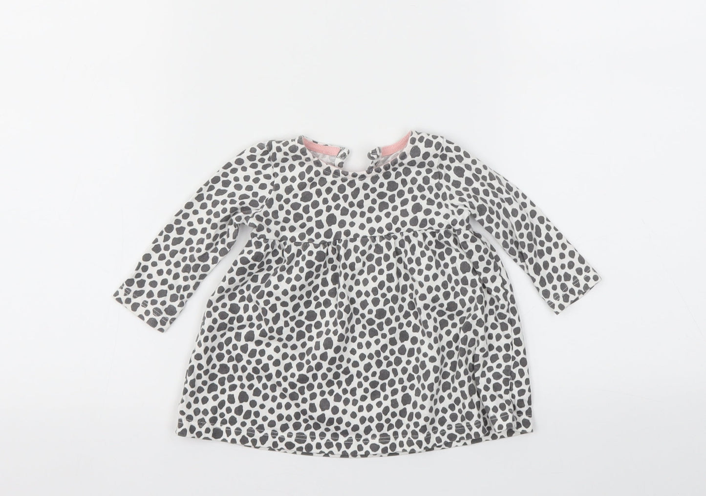 F&F Girls Grey Animal Print  Fit & Flare  Size 3-6 Months