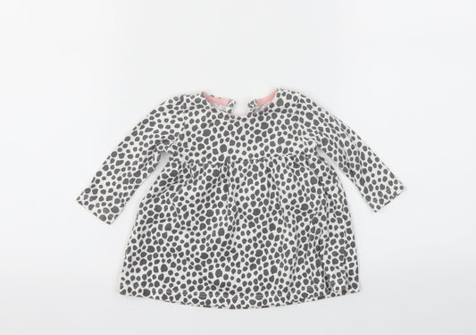 F&F Girls Grey Animal Print  Fit & Flare  Size 3-6 Months