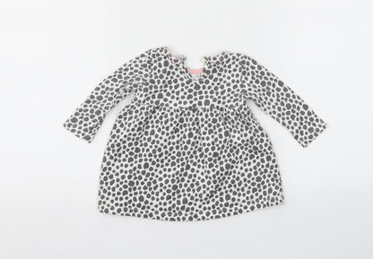 F&F Girls Grey Animal Print  Fit & Flare  Size 3-6 Months