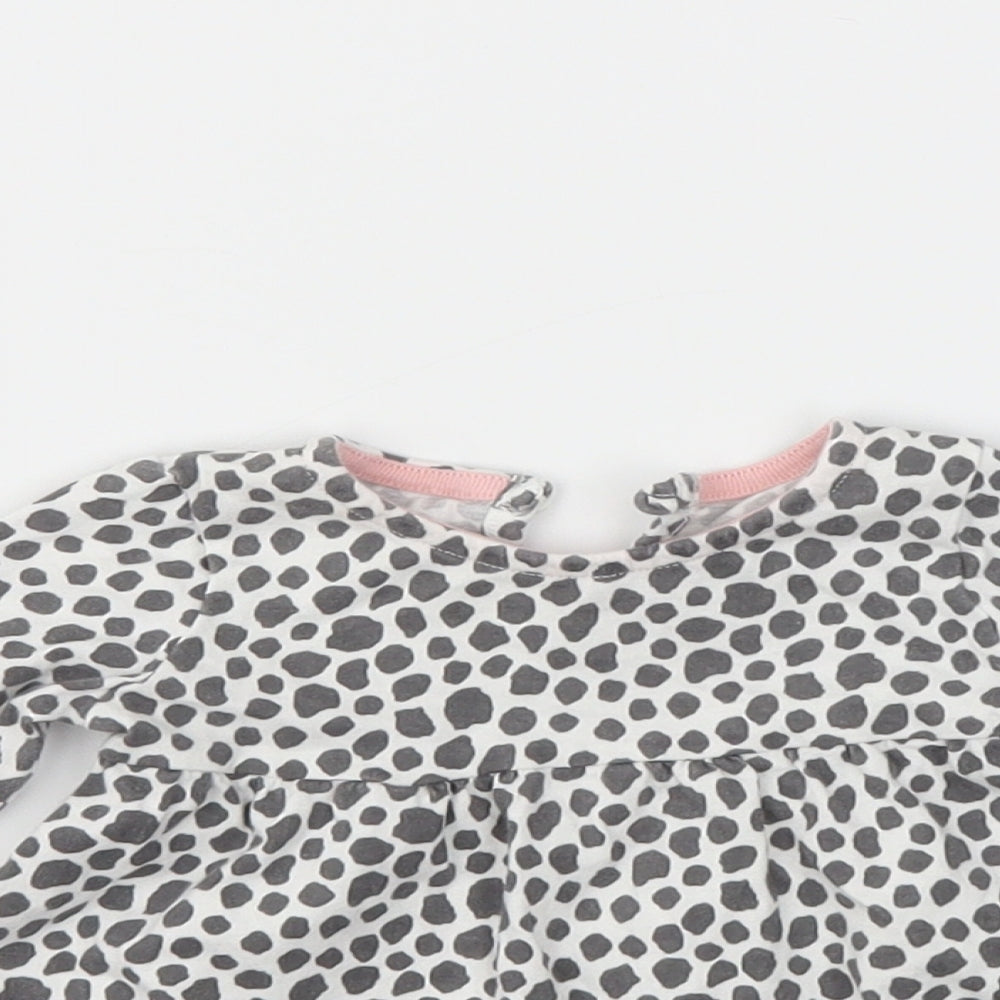 F&F Girls Grey Animal Print  Fit & Flare  Size 3-6 Months
