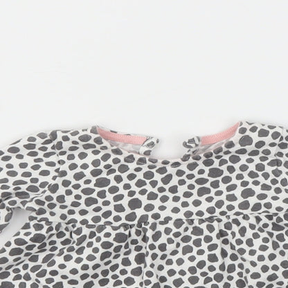 F&F Girls Grey Animal Print  Fit & Flare  Size 3-6 Months