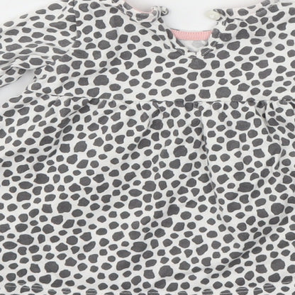 F&F Girls Grey Animal Print  Fit & Flare  Size 3-6 Months
