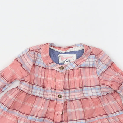 Debenhams Girls Pink Check  Fit & Flare  Size 3-6 Months