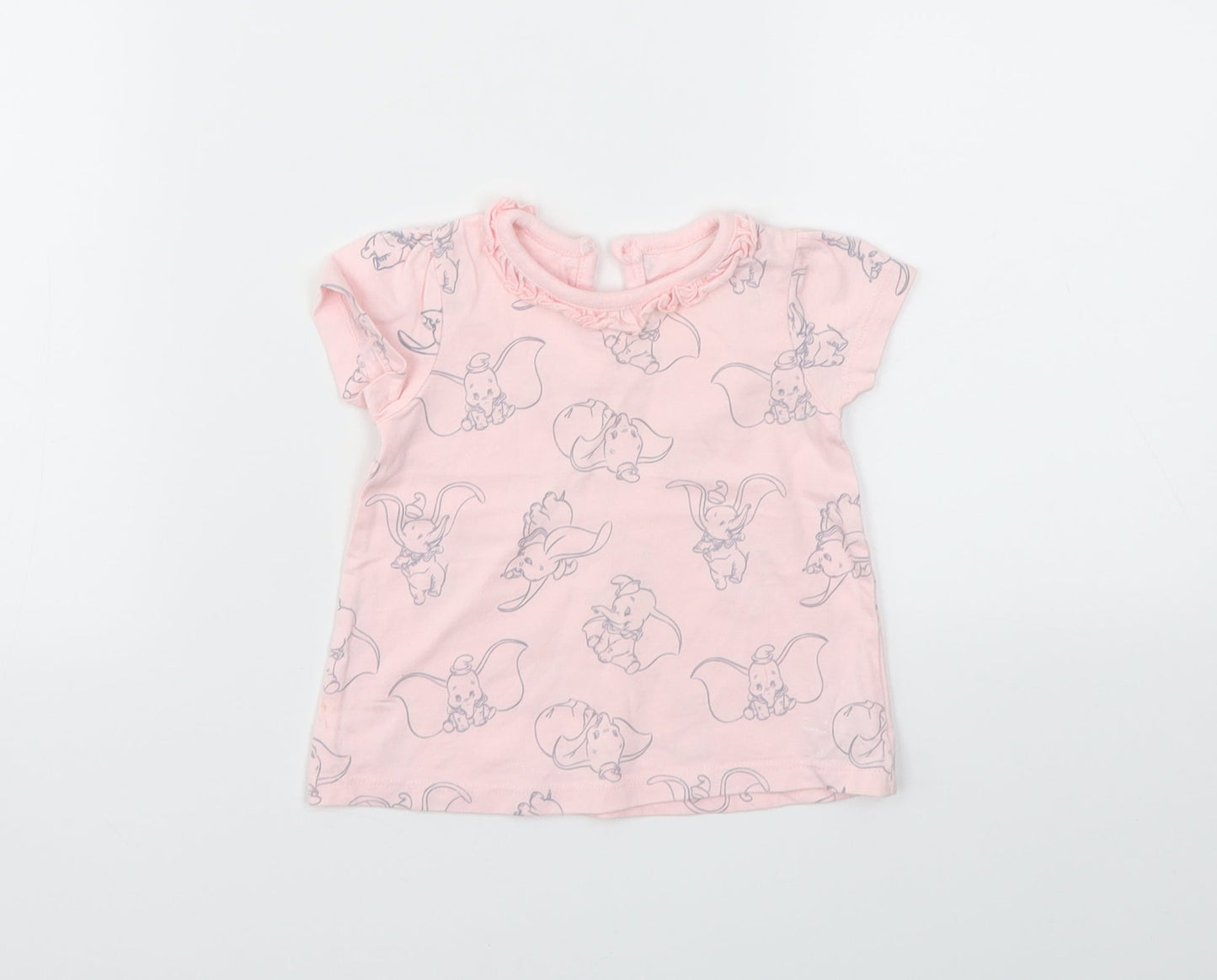 George Girls Pink Animal Print  Basic Polo Size 3-6 Months