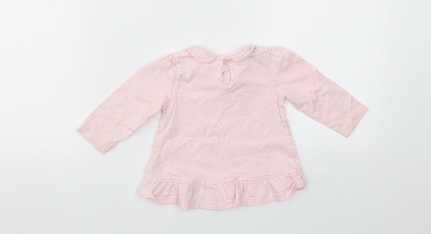 George Girls Pink   Basic T-Shirt Size 3-6 Months