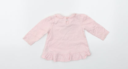 George Girls Pink   Basic T-Shirt Size 3-6 Months