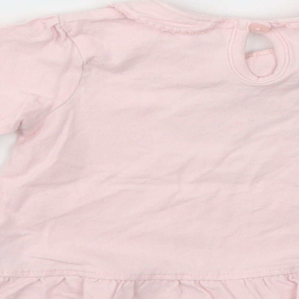 George Girls Pink   Basic T-Shirt Size 3-6 Months