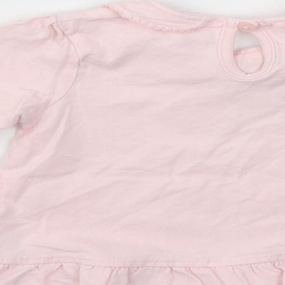 George Girls Pink   Basic T-Shirt Size 3-6 Months