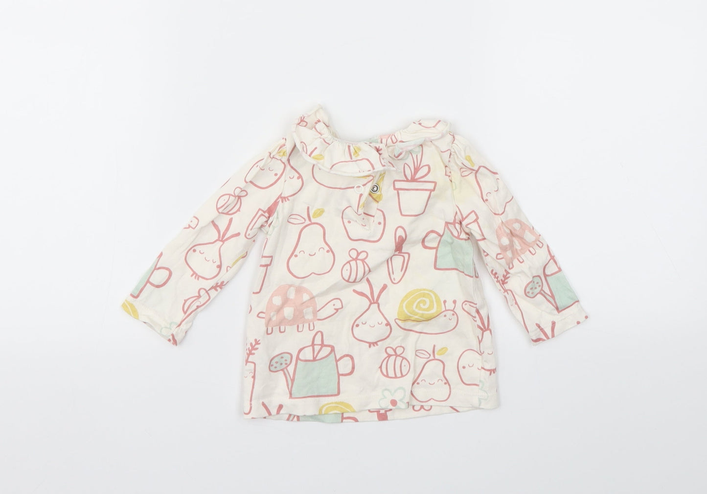 George Girls Multicoloured Animal Print  Basic T-Shirt Size 3-6 Months