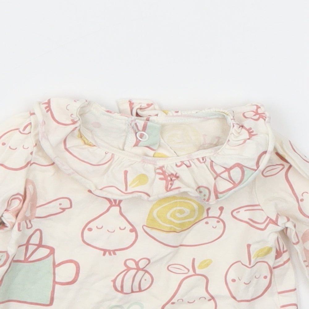 George Girls Multicoloured Animal Print  Basic T-Shirt Size 3-6 Months