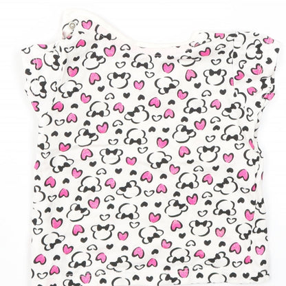 Primark Girls Pink Animal Print  Basic T-Shirt Size 3-6 Months