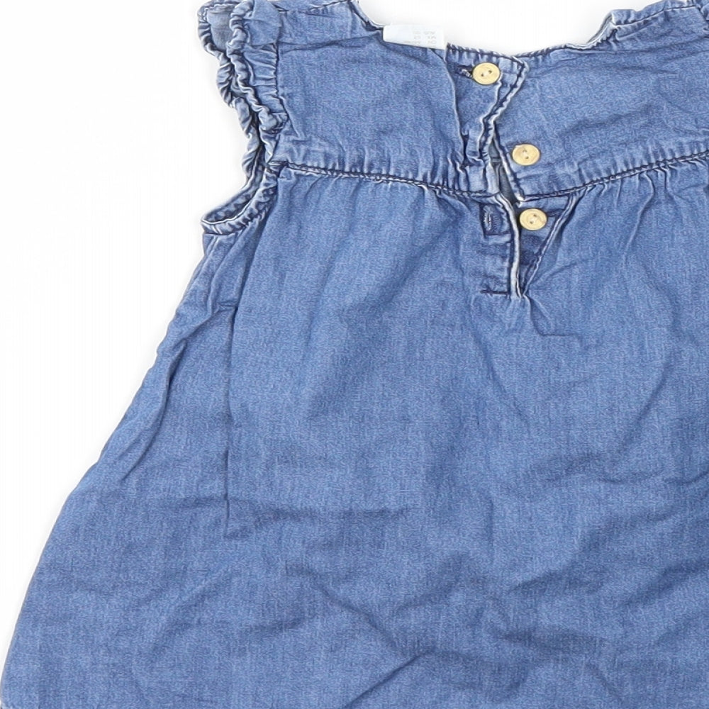 H&M Girls Blue   Fit & Flare  Size 3-6 Months