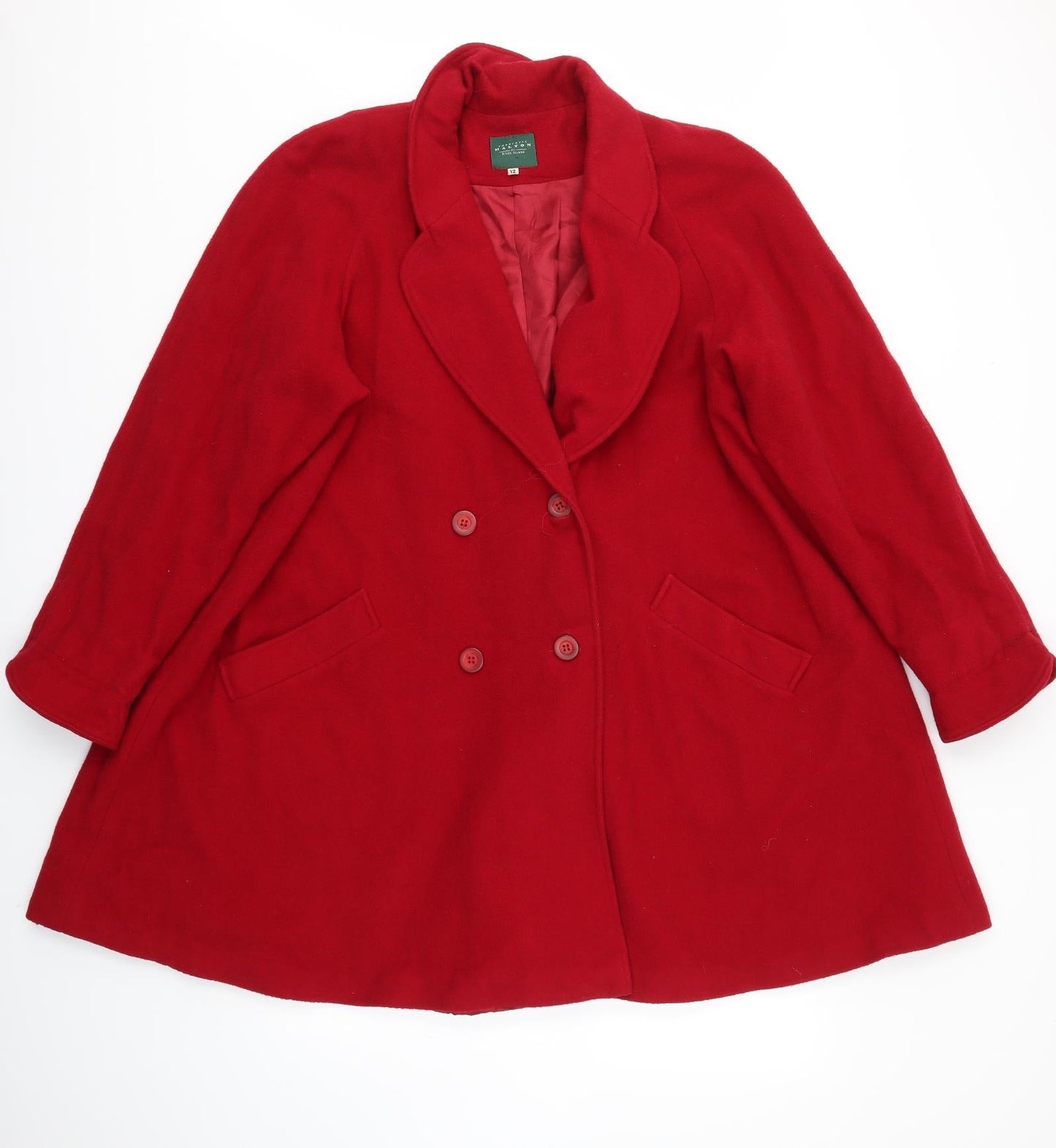 HALTON Womens Red   Jacket Coat Size 12