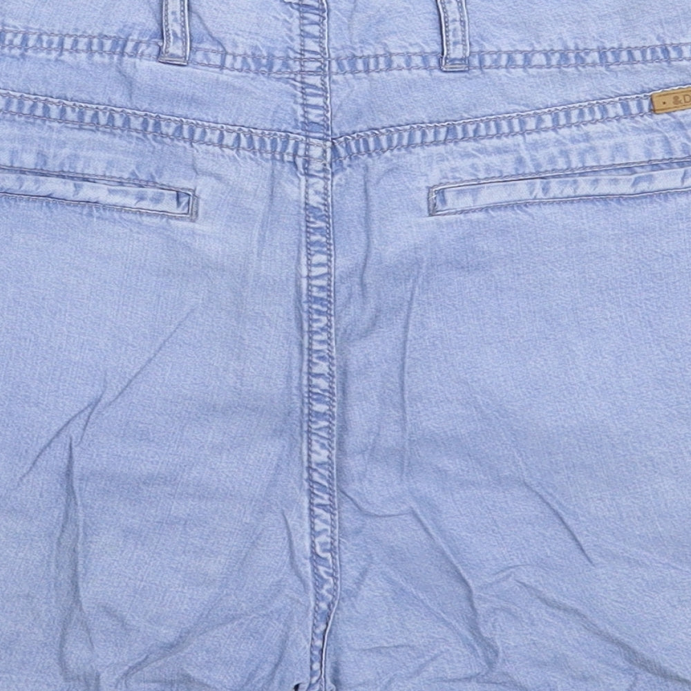 H&M Womens Blue  Denim Hot Pants Shorts Size 8