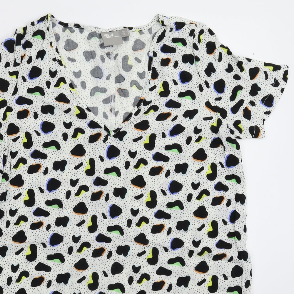 Womens UK Size 6 ASOS Multicoloured Basic Blouse