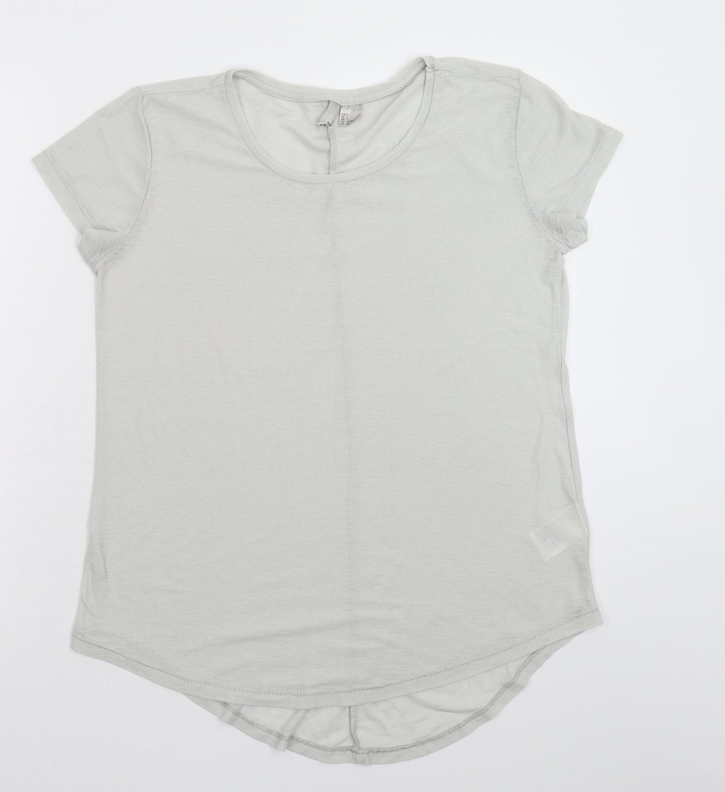 Womens UK Size S Divided Grey Basic T-Shirt