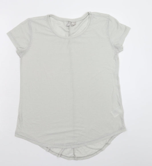 Womens UK Size S Divided Grey Basic T-Shirt