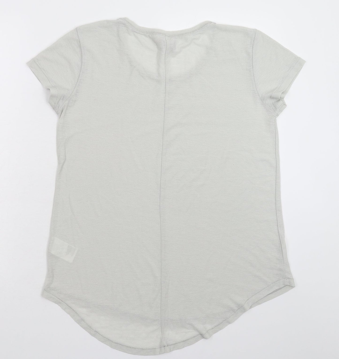 Womens UK Size S Divided Grey Basic T-Shirt