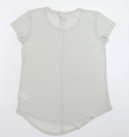 Womens UK Size S Divided Grey Basic T-Shirt