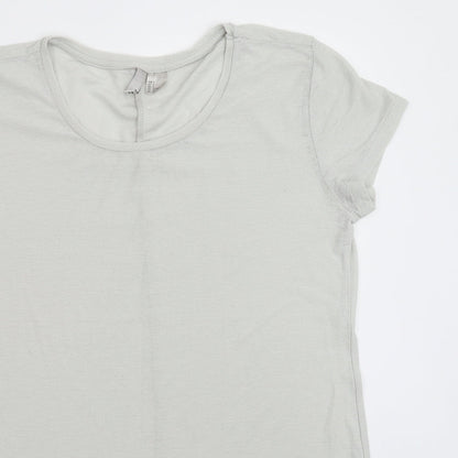 Womens UK Size S Divided Grey Basic T-Shirt