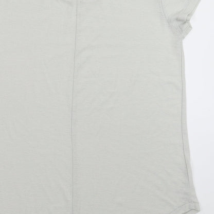 Womens UK Size S Divided Grey Basic T-Shirt