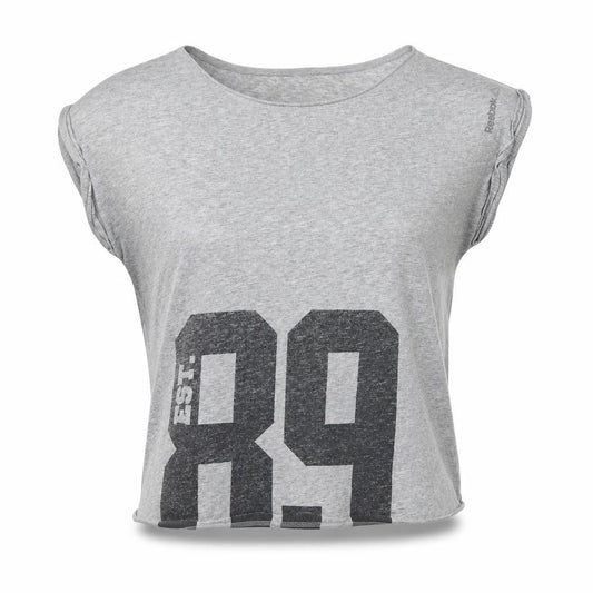 Womens UK Size XS Reebok Grey Basic T-Shirt