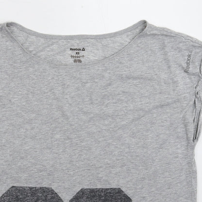 Womens UK Size XS Reebok Grey Basic T-Shirt