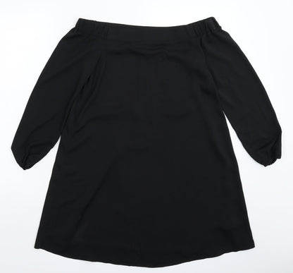 Womens UK Size 6 River Island Black Basic Blouse