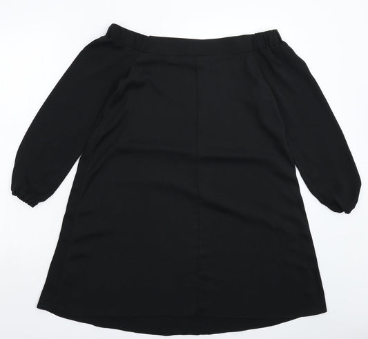 Womens UK Size 6 River Island Black Basic Blouse