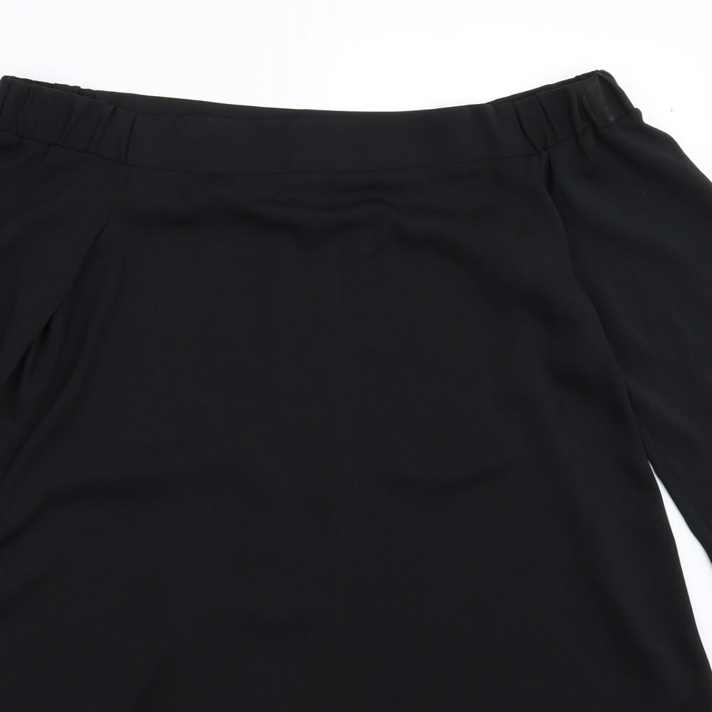 Womens UK Size 6 River Island Black Basic Blouse