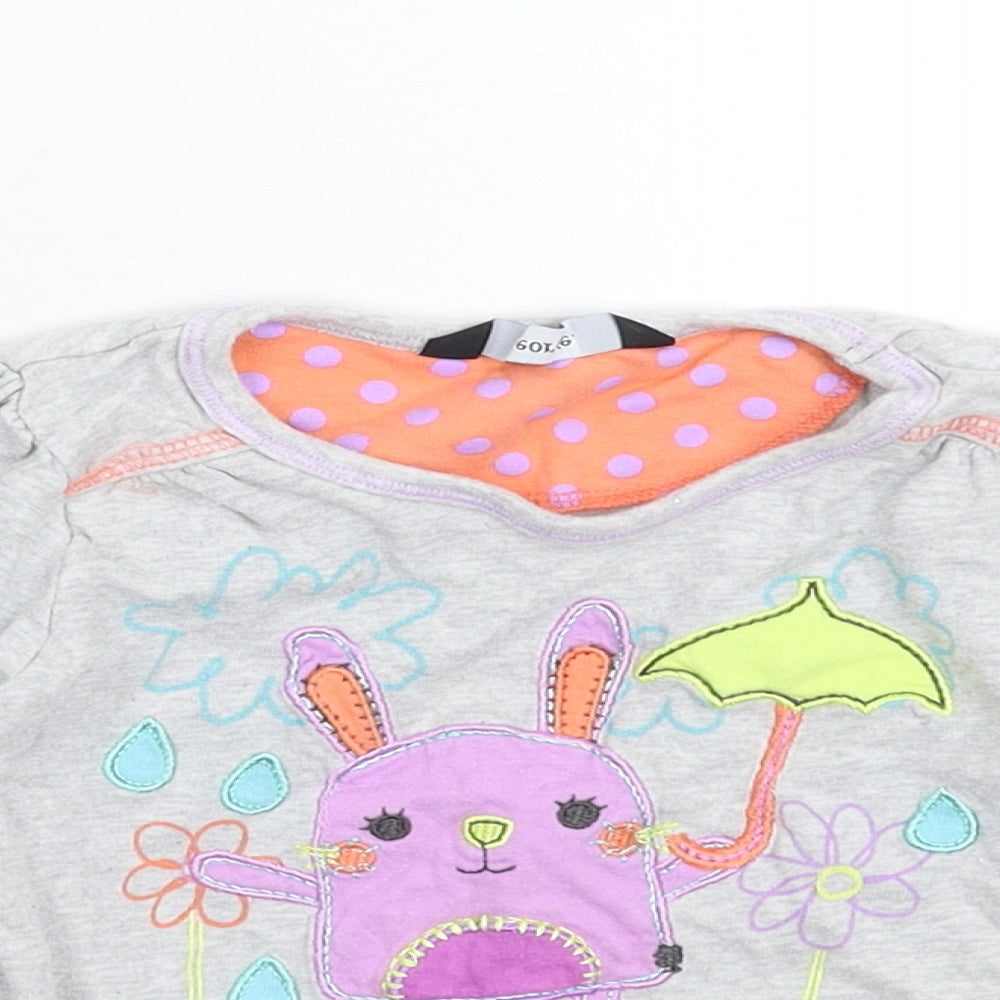 George Girls Grey   T-Shirt Dress  Size 18-24 Months