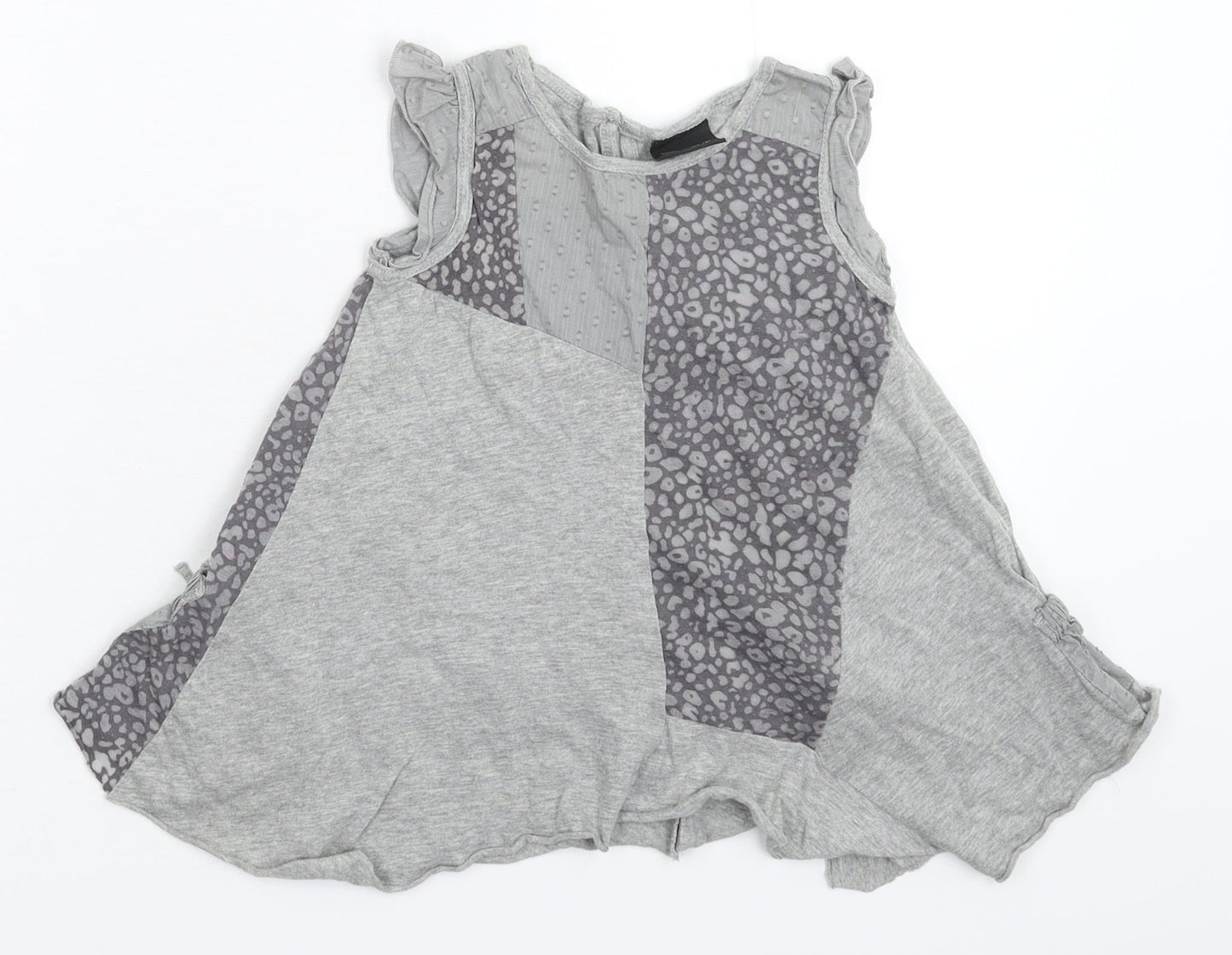 NEXT Girls Grey Animal Print  Fit & Flare  Size 12-18 Months