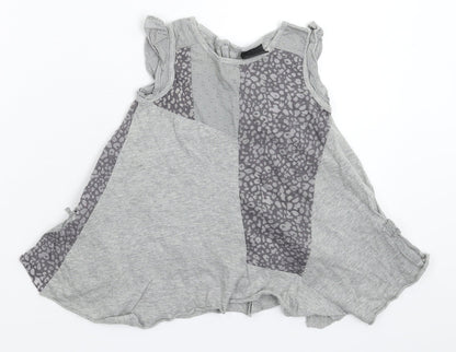 NEXT Girls Grey Animal Print  Fit & Flare  Size 12-18 Months