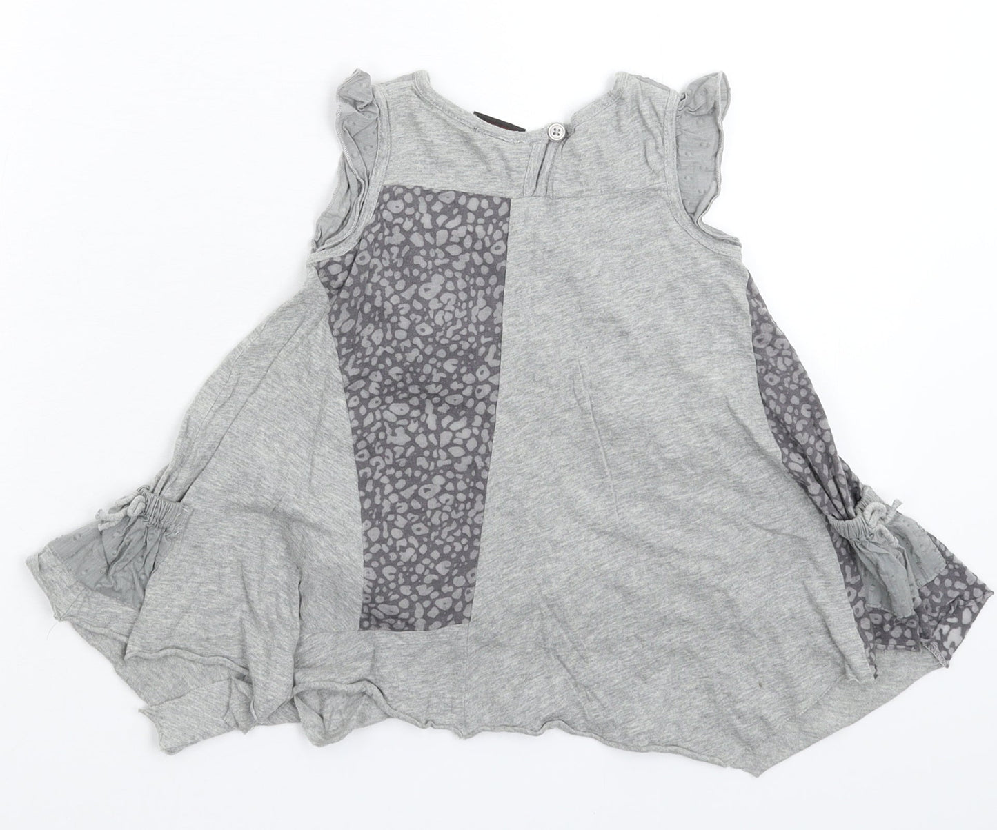 NEXT Girls Grey Animal Print  Fit & Flare  Size 12-18 Months