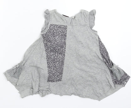 NEXT Girls Grey Animal Print  Fit & Flare  Size 12-18 Months