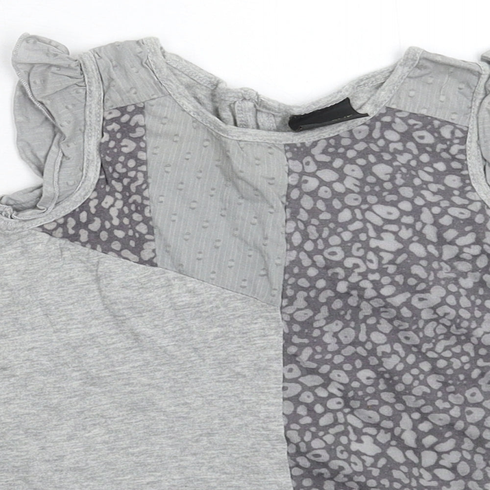 NEXT Girls Grey Animal Print  Fit & Flare  Size 12-18 Months