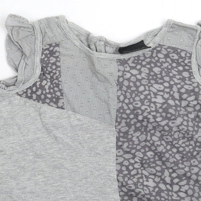 NEXT Girls Grey Animal Print  Fit & Flare  Size 12-18 Months