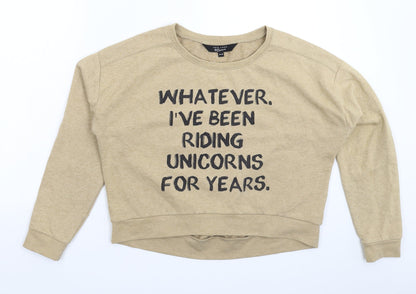 New Look Girls Beige   Pullover Sweatshirt Size 14-15 Years